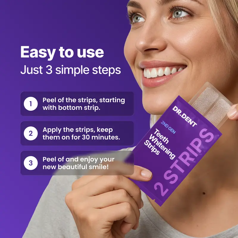 Purple Teeth Whitening Strips